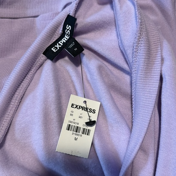 EXPRESS Solid Wrap Front Sweatshirt - Picture 9 of 9